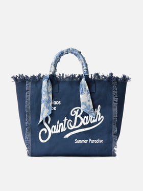 Neceser regular Blue Canvas Vanity con twill extraíble 