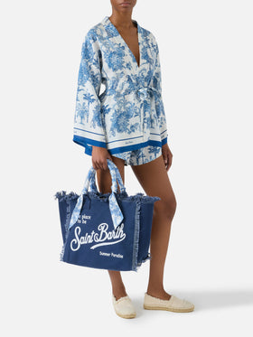 Neceser regular Blue Canvas Vanity con twill extraíble 