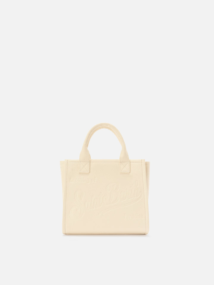 Ivory pebbled leather Vanity medium bag