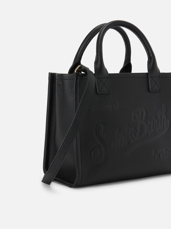 Black pebbled leather Vanity medium bag