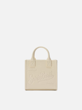 Ivory pebbled leather Vanity mini bag