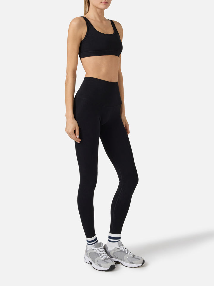 Schwarze Sportleggings aus technischem Vega-Gewebe 