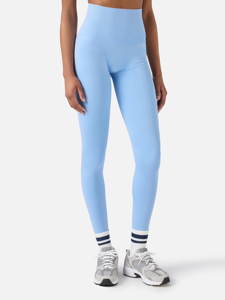 Leggings sportivi Vega azzurri in tessuto tecnico