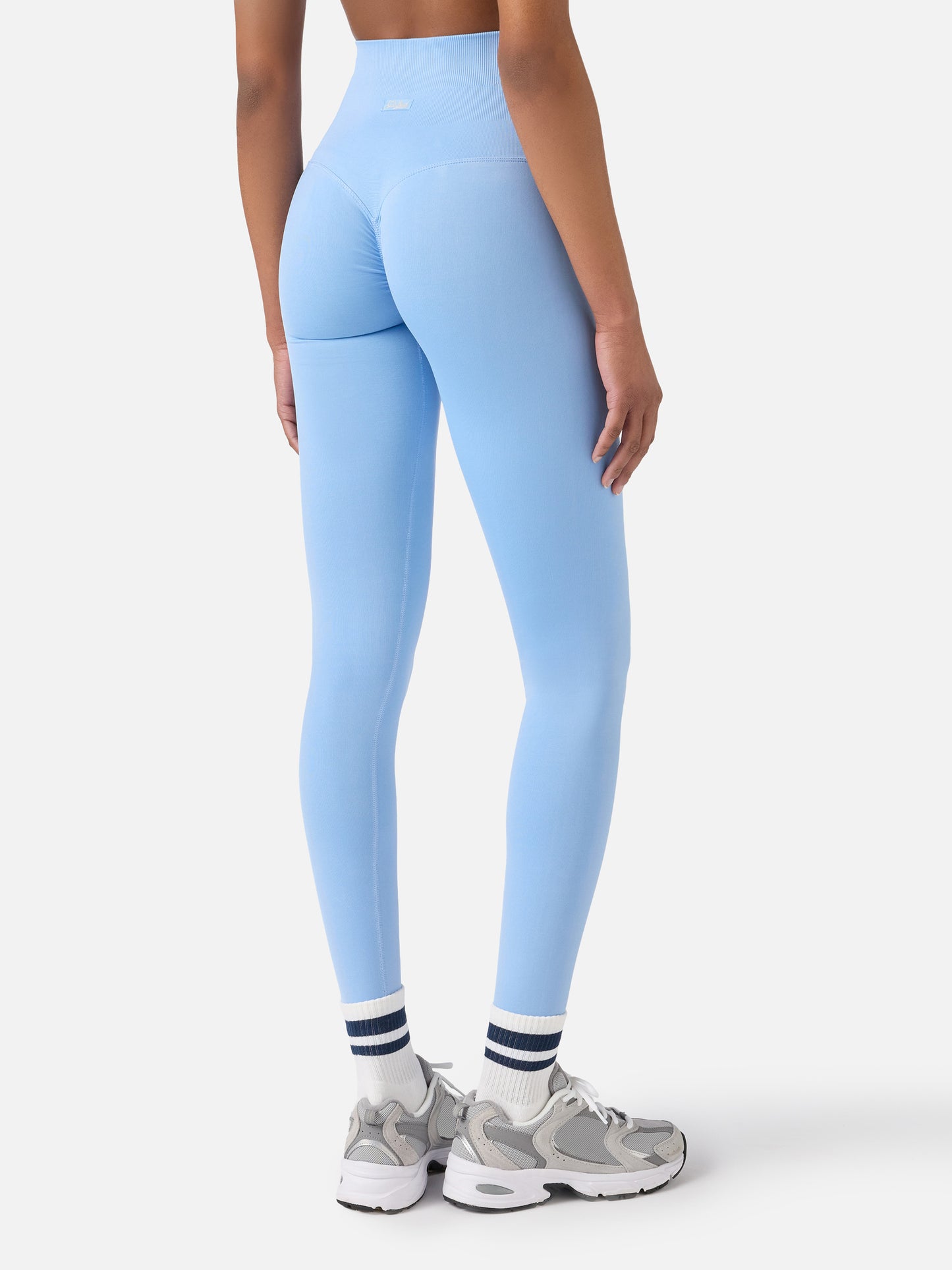 Leggings sportivi Vega azzurri in tessuto tecnico