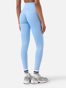 Leggings sportivi Vega azzurri in tessuto tecnico