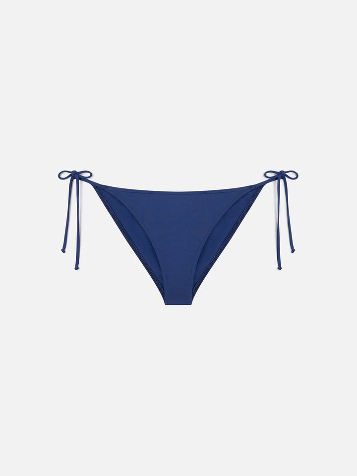 Amira Naomi navy blue balconette bikini in solid color