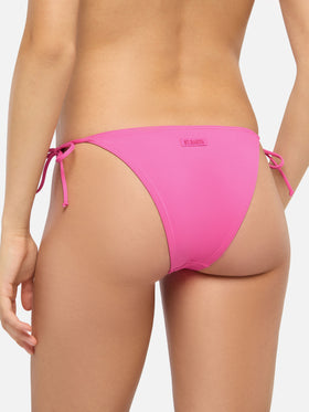 Virgo fuchsia classic swim briefs                                                          - Leah fuchsia triangle top swimsuit
