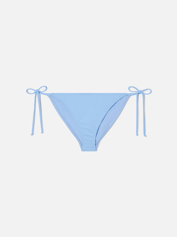 Virgo with side ties bikini bottoms in solid light blue