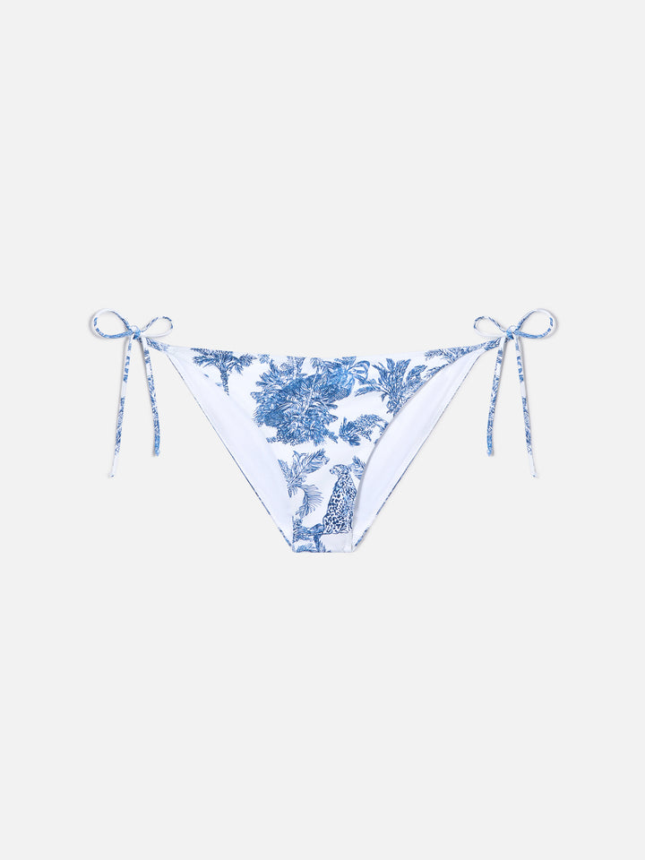 Leah Virgo toile de jouy blue bikini