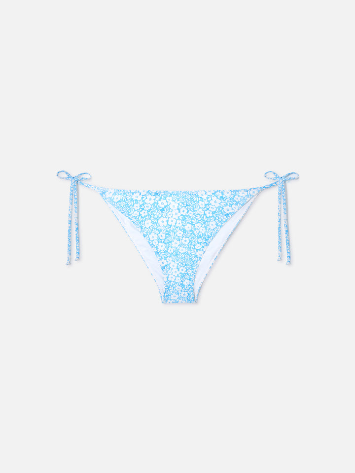 Virgo swim briefs with vintage floral print