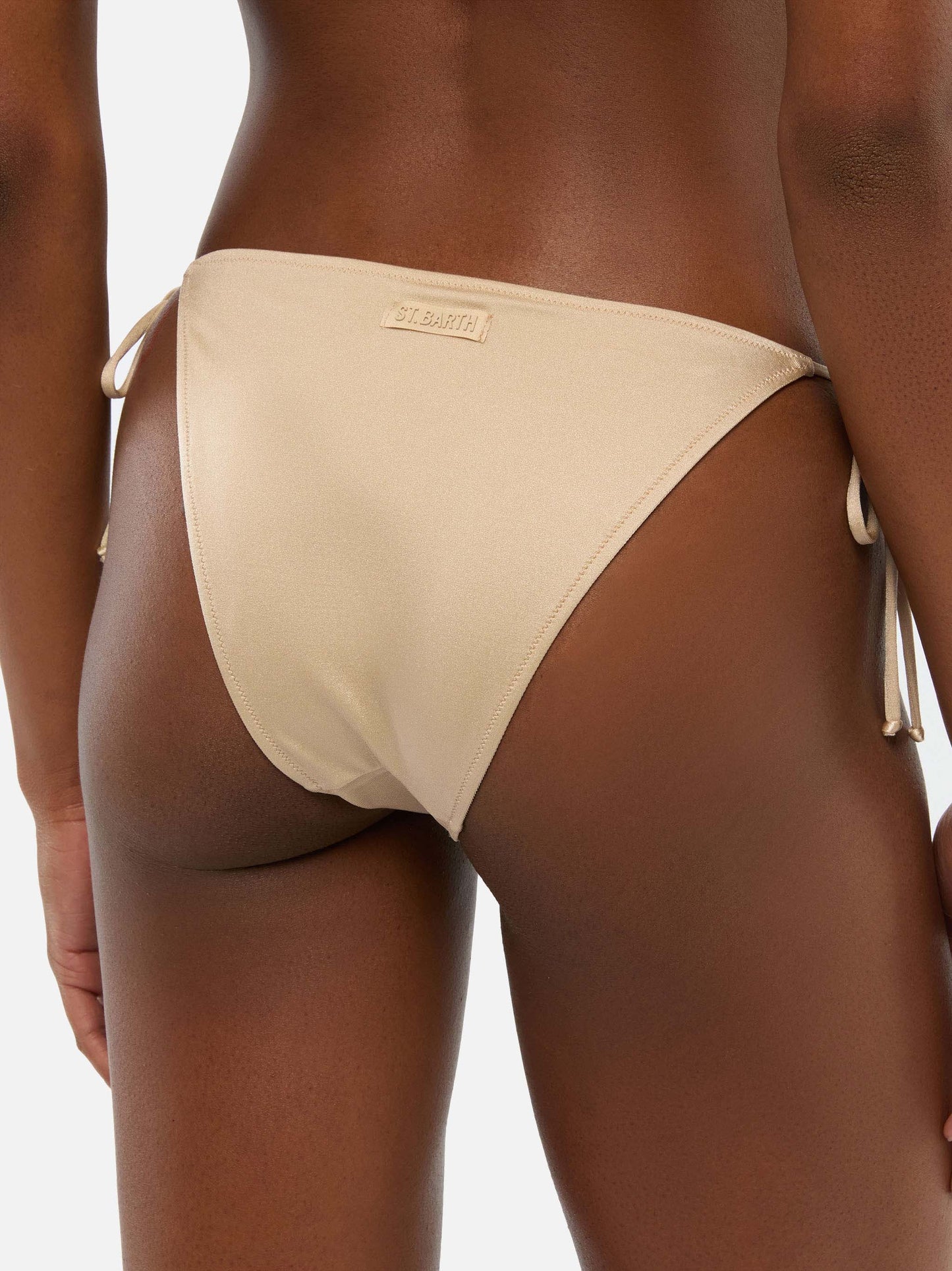 Virgo gold classic swim briefs                                                          - Bea underwired shimmer gold bralette