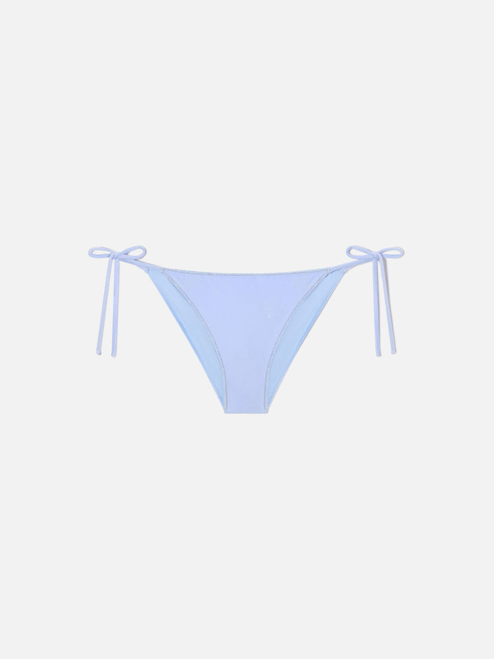 Slip mare Virgo classico in velluto azzurro