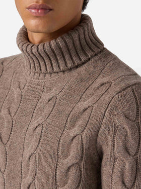 Valdez pure-wool turtleneck sweater in hazelnut