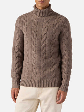 Valdez pure-wool turtleneck sweater in hazelnut
