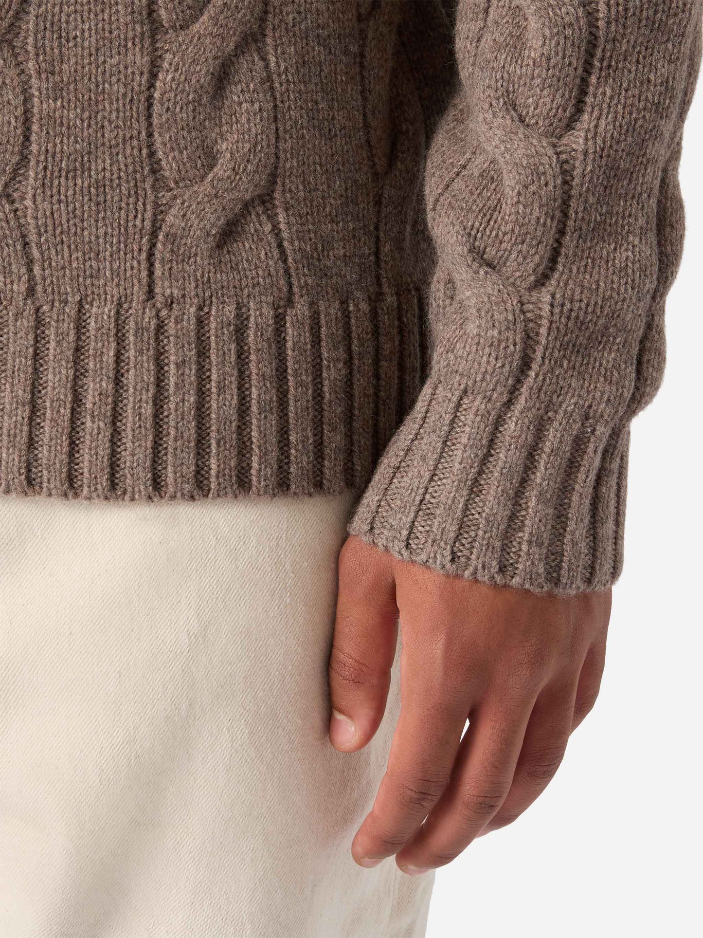 Valdez pure-wool turtleneck sweater in hazelnut