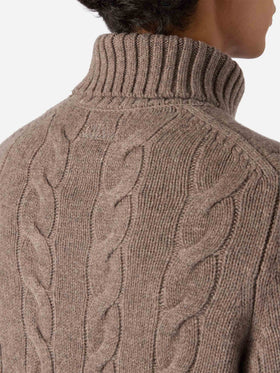 Valdez pure-wool turtleneck sweater in hazelnut