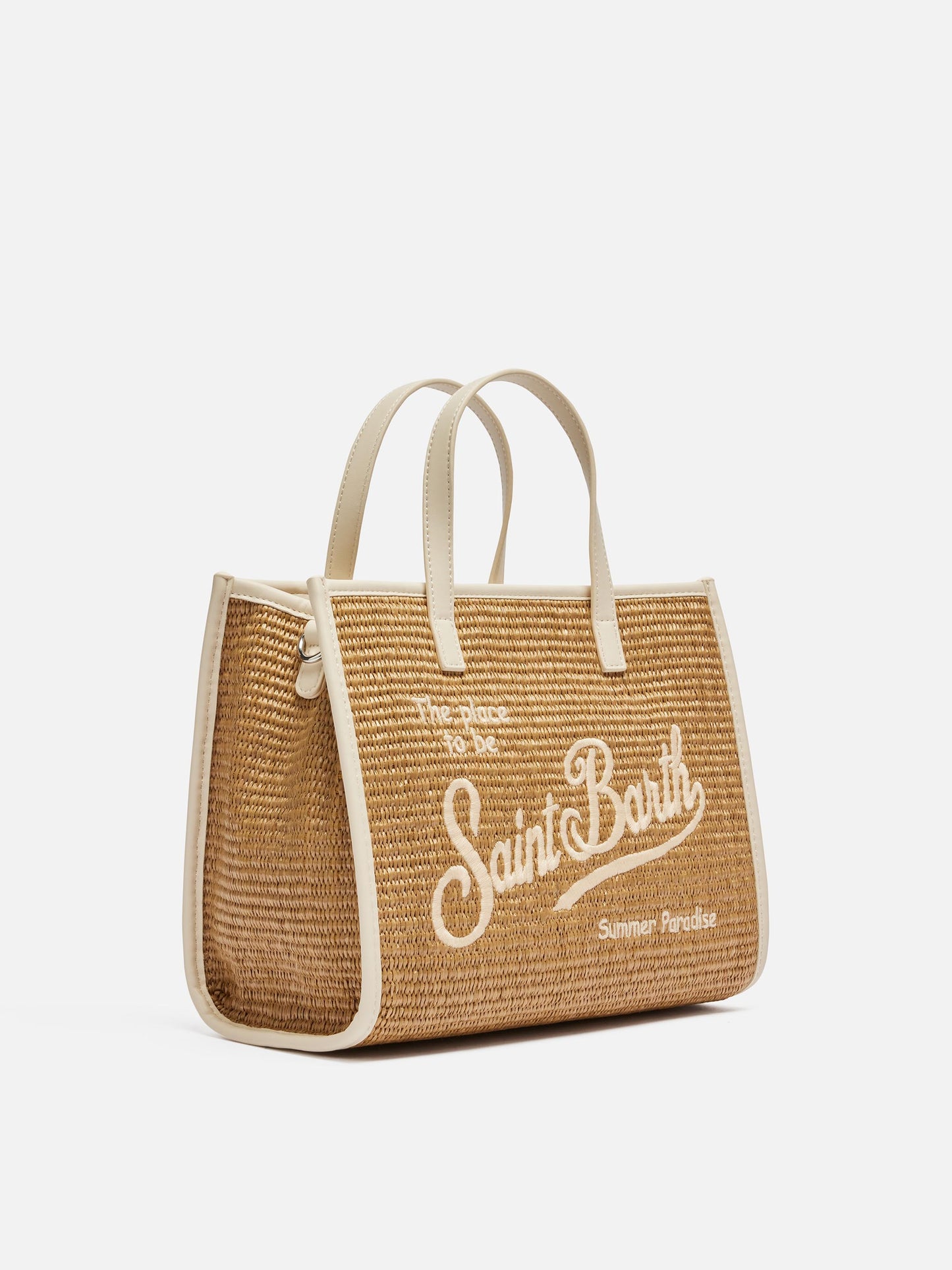 Brown Vivian Midi Straw handbag - MC2 Saint Barth