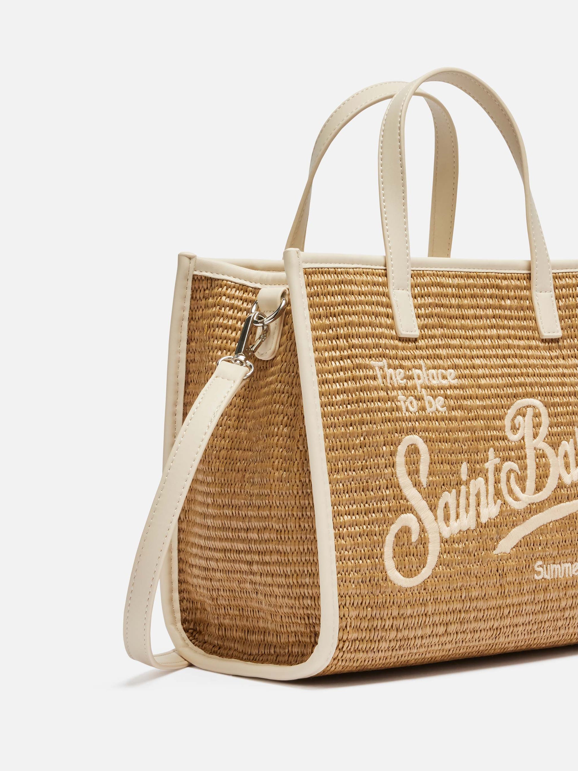 Brown Vivian Midi Straw handbag - MC2 Saint Barth