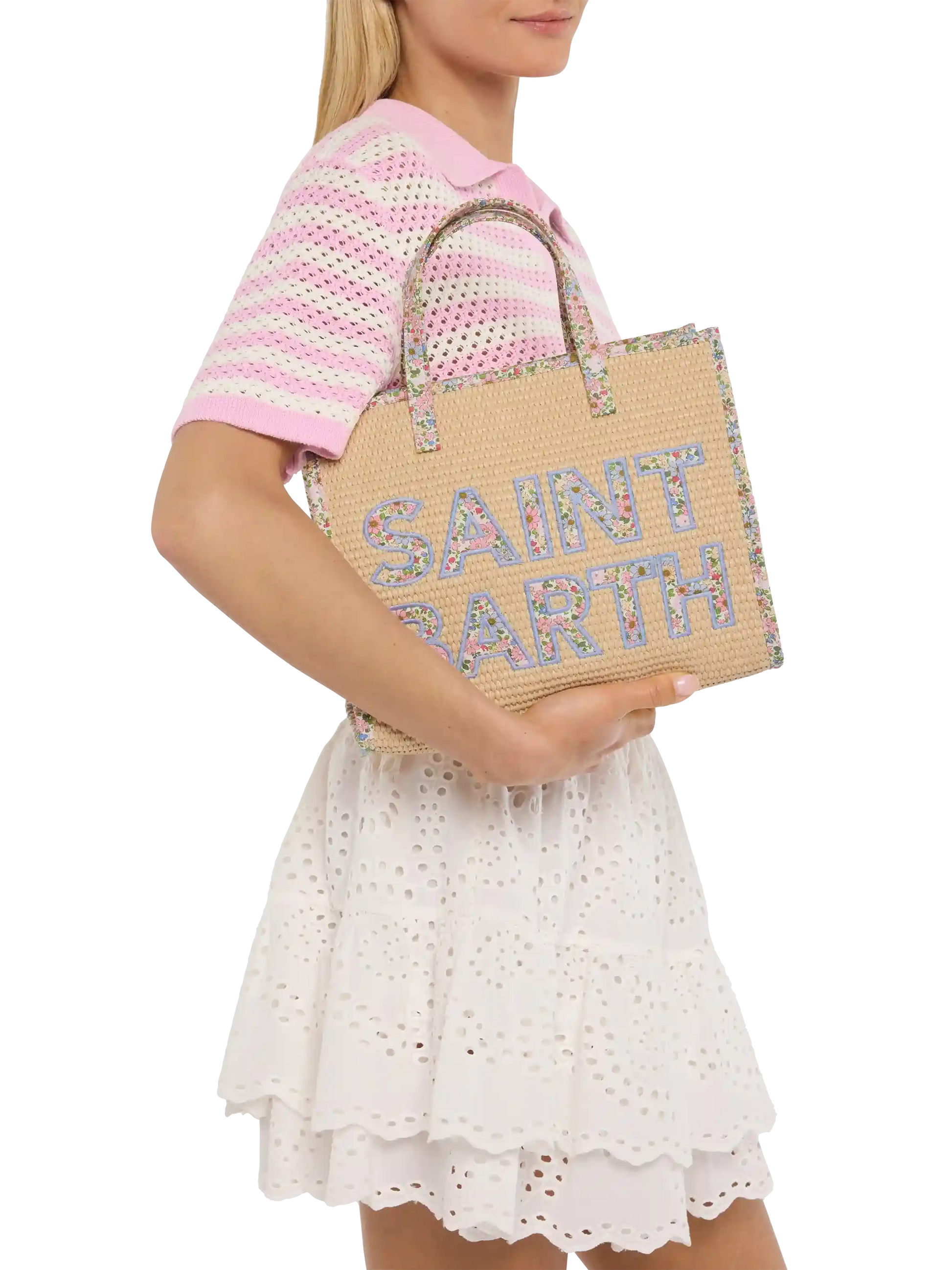 Beige Vivian Midi Straw handbag - MC2 Saint Barth