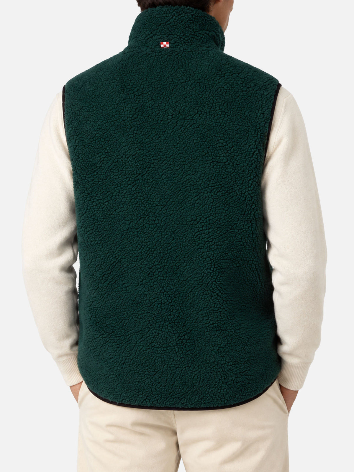 Chaleco sherpa Wanaka con motivo pied de poule 