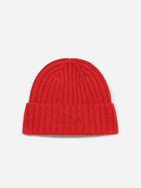 Gorro rojo de mezcla de cachemira Wengen 