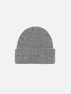 Man mélange grey stretch alpaca hat Wengen - MC2 Saint Barth