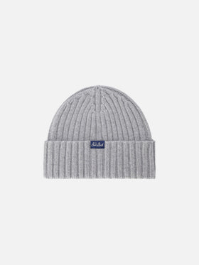 Gorro Wengen gris claro con bordado Après Sking 
