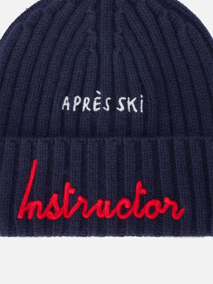 Berretto Wengen blu navy con ricamo Après Ski Instructor