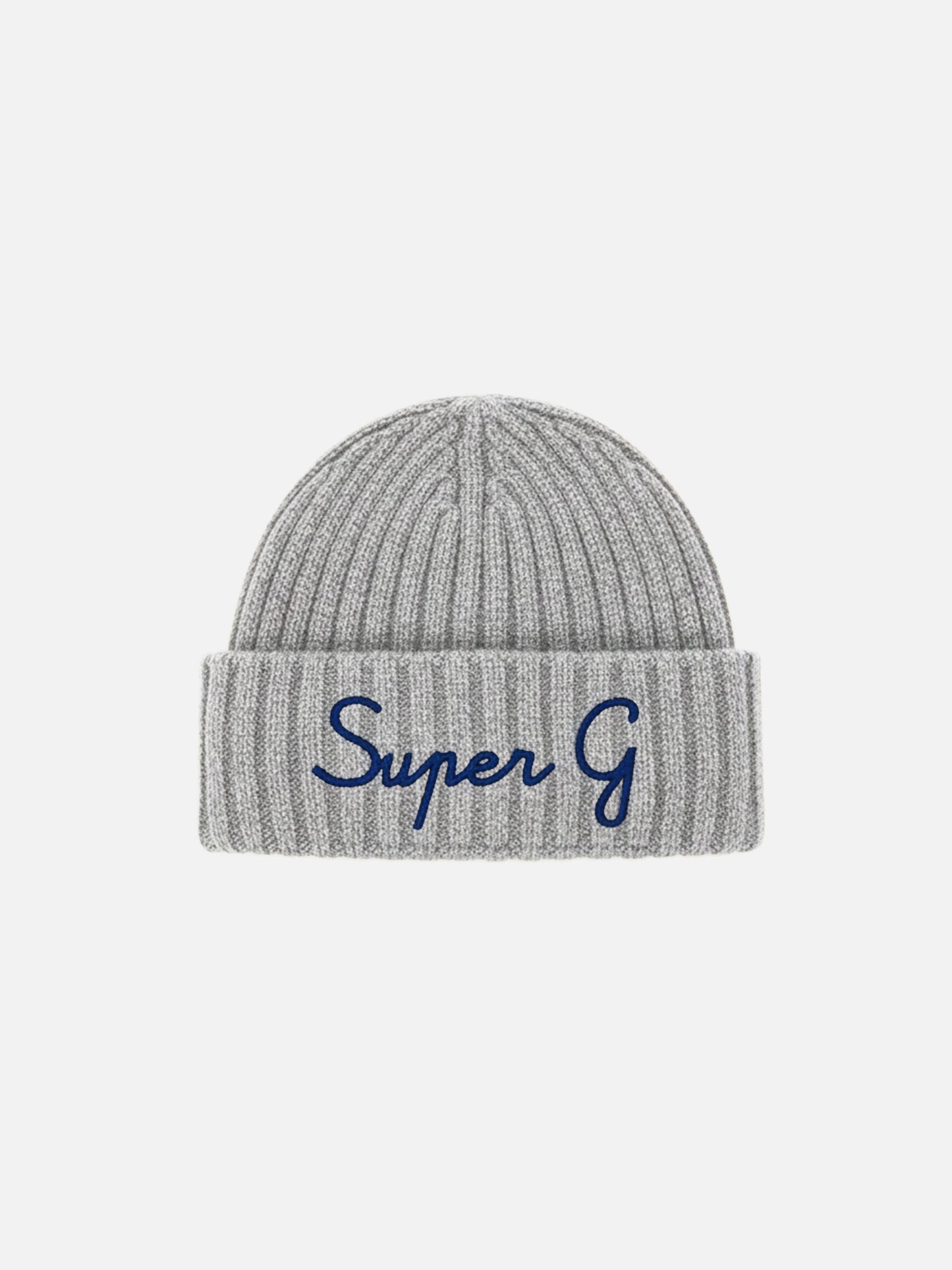 Beanie Wengen in grey cashmere blend with Super G embroidery | SUPER G SPECIAL EDITION