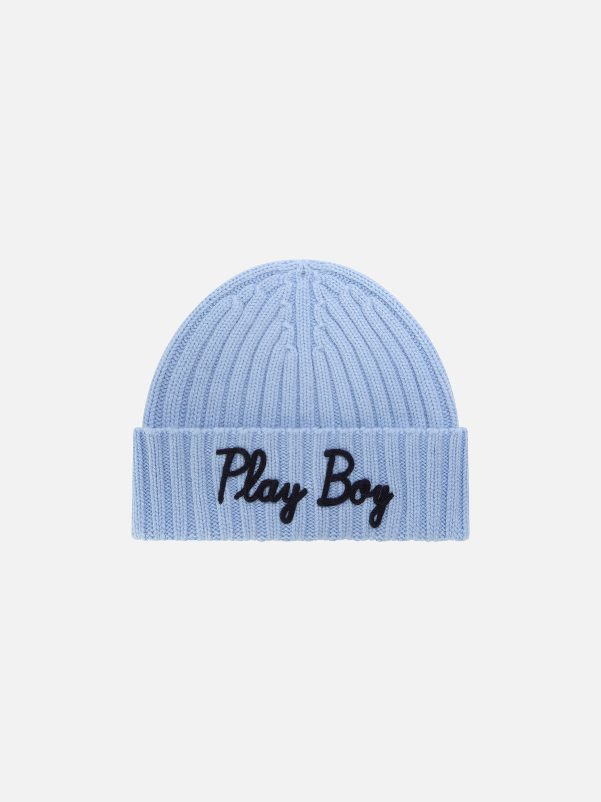 Berretto Wengen azzurro con ricamo Play Boy
