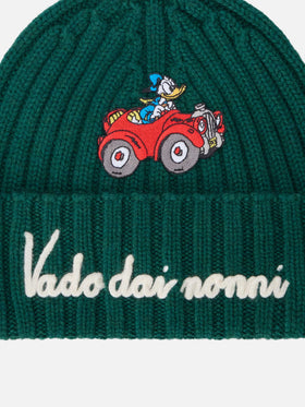 Berretto Wengen verde con ricamo Vado Dai Nonni | Special edition