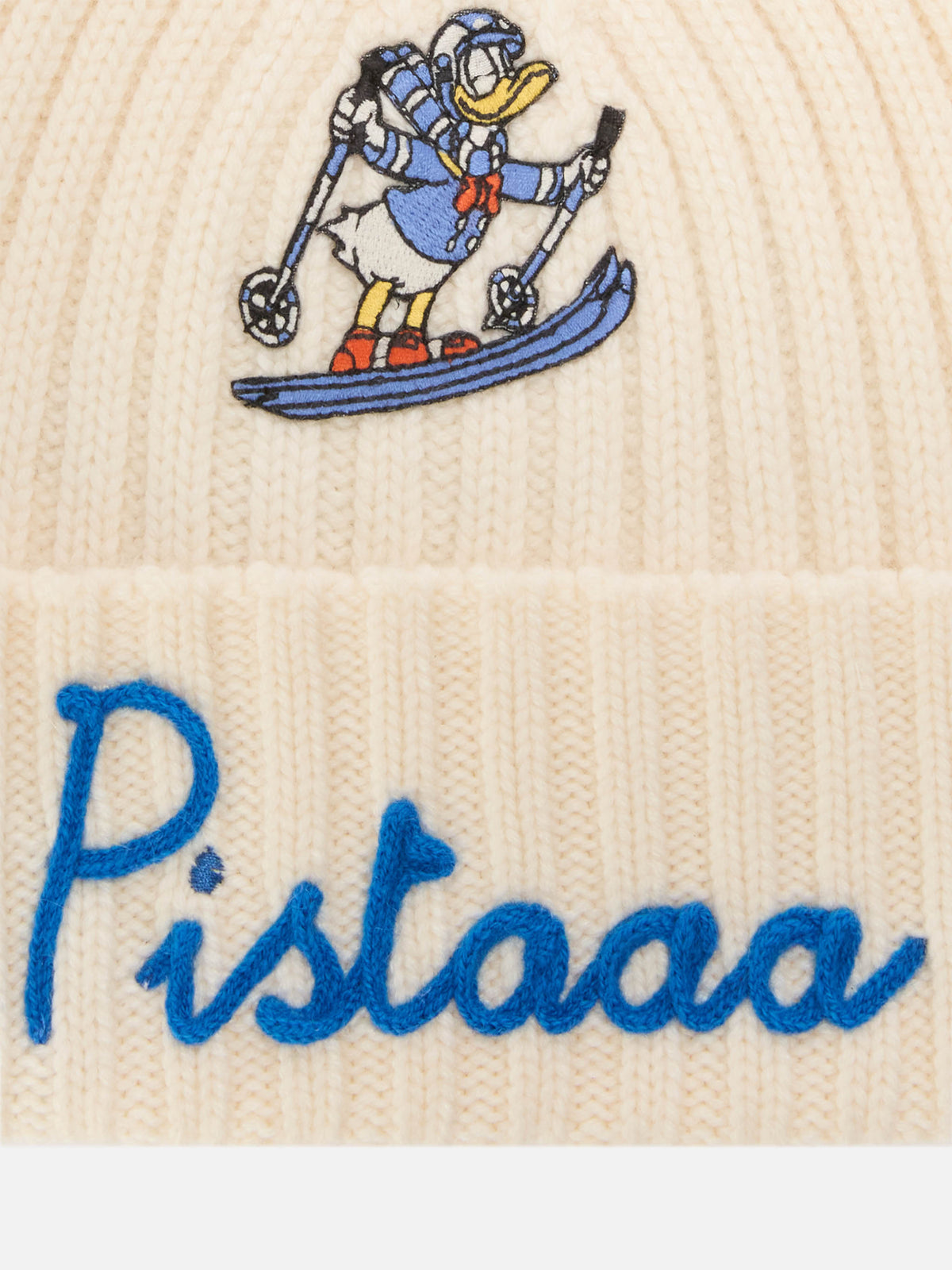 Gorro Wengen en gris claro con bordado Pistaaa | Special edition 