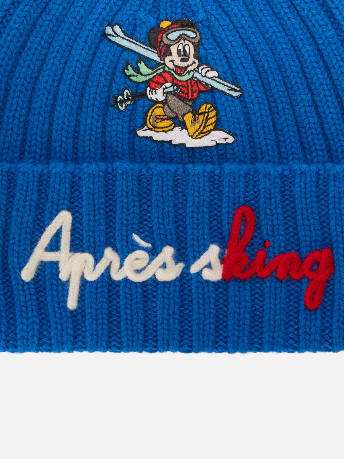Berretto Wengen blu con ricamo Après Sking | Special edition