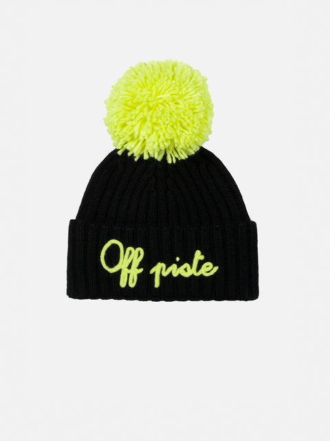 Boy blue hat Wengen with pompon and embroidery Off Piste - MC2 Saint Barth