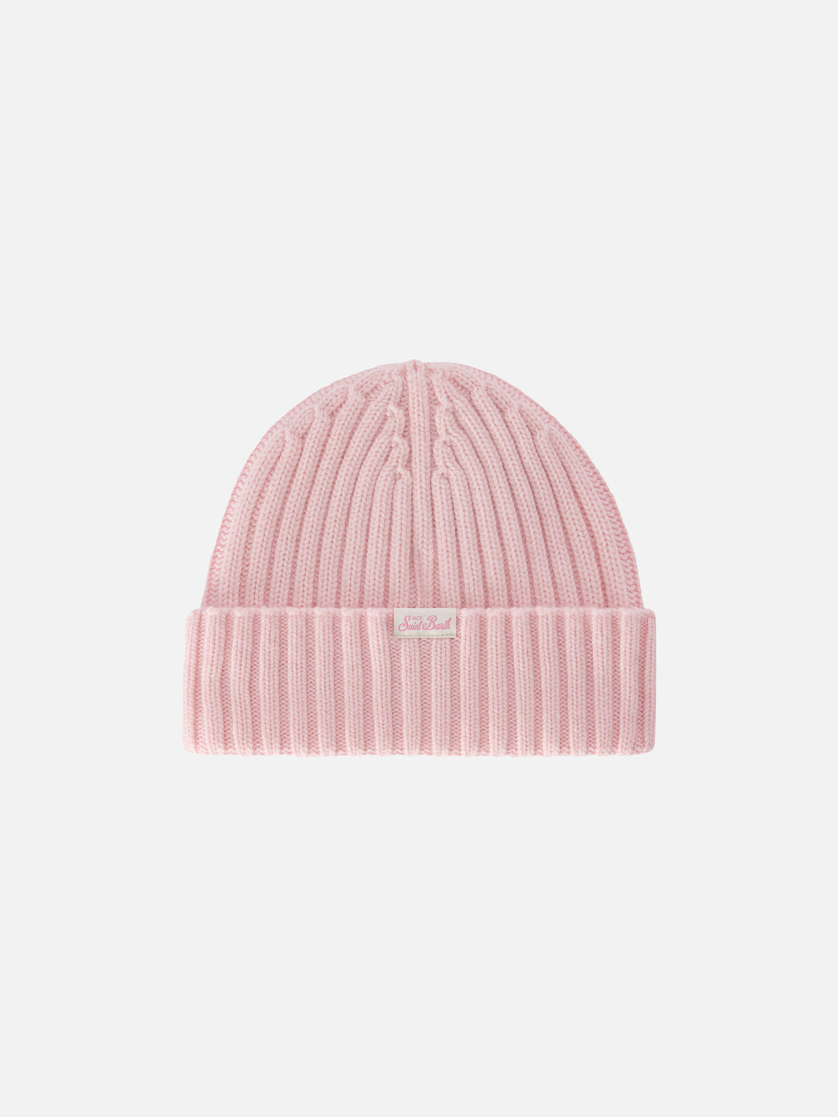 Rosafarbene Wengen-Beanie mit Après Chic-Stickerei 