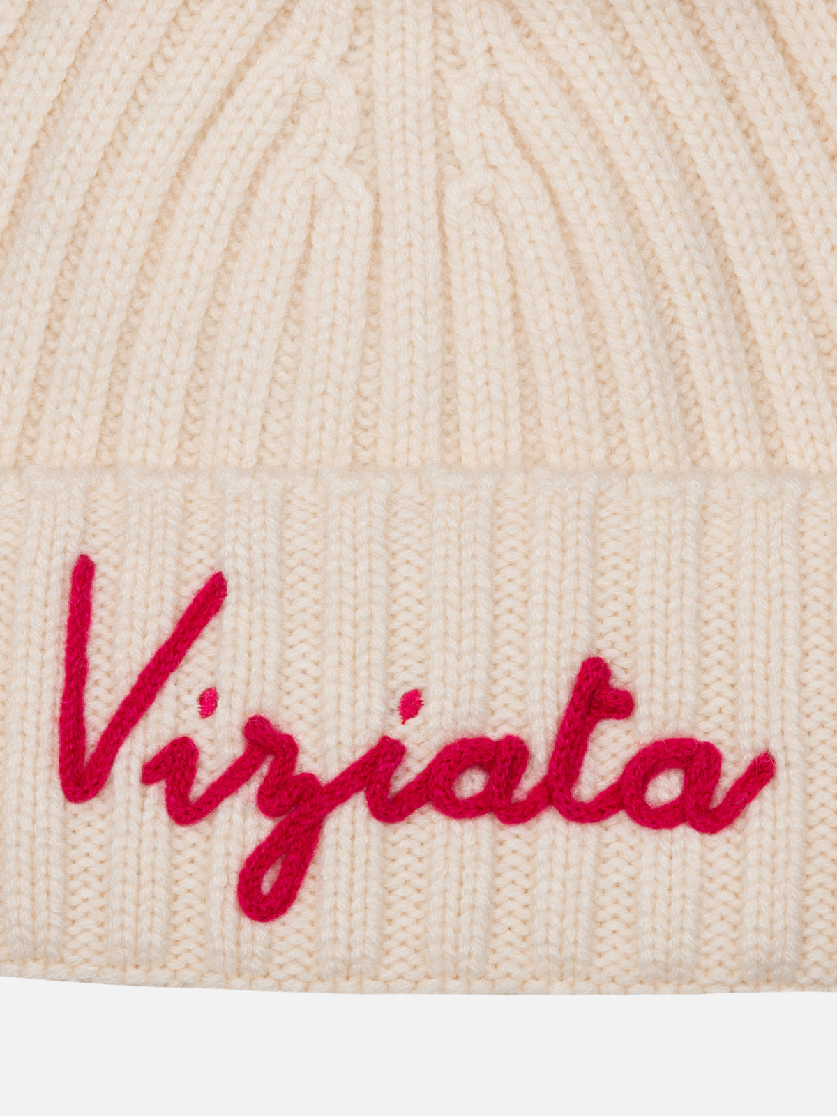 Girl pink hat Wengen with pompon and Viziata embroidery - MC2 Saint Barth