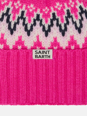 Wengen Nordische Mütze mit Pompon