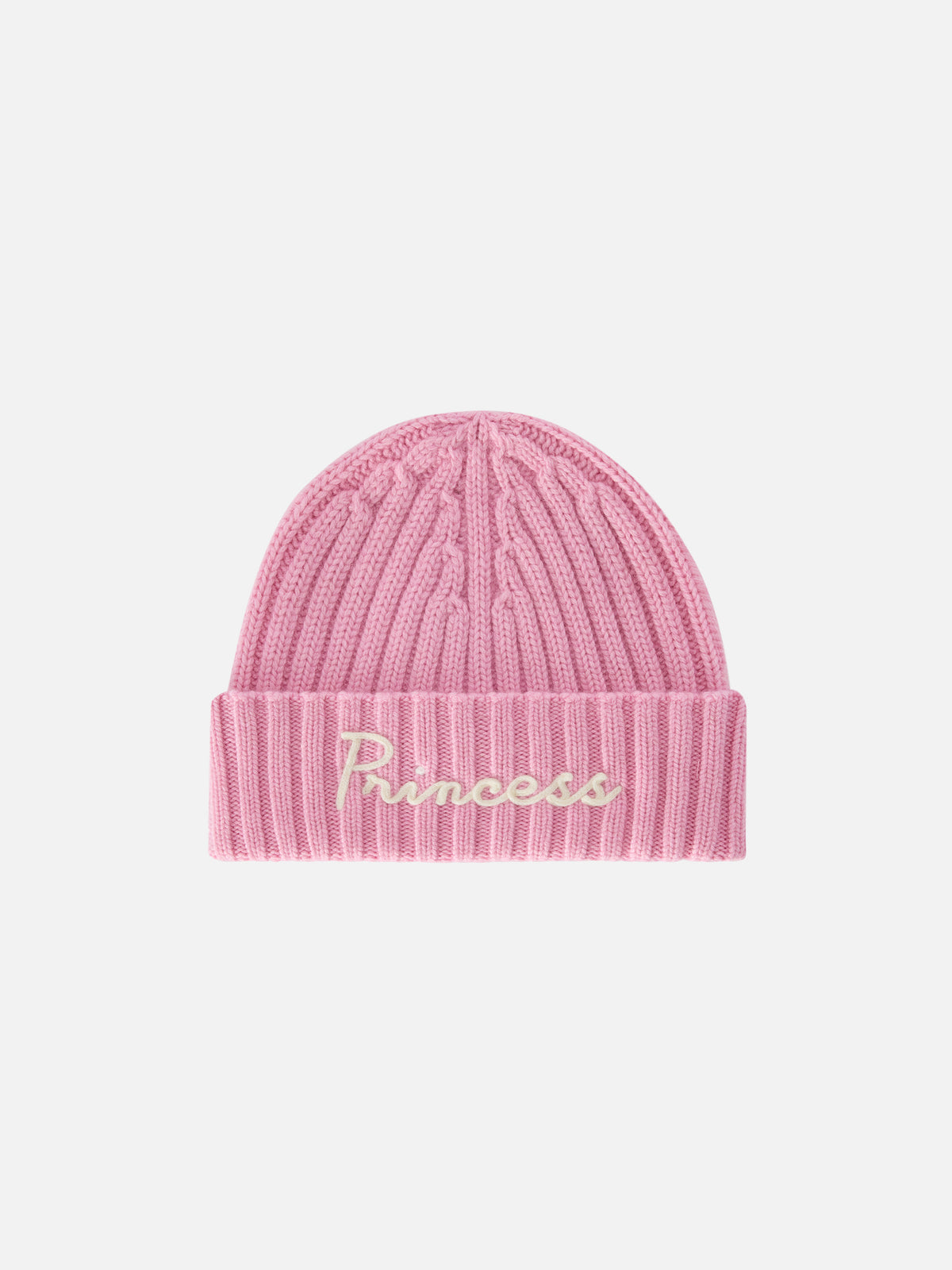 Pink Wengen beanie with Princess embroidery