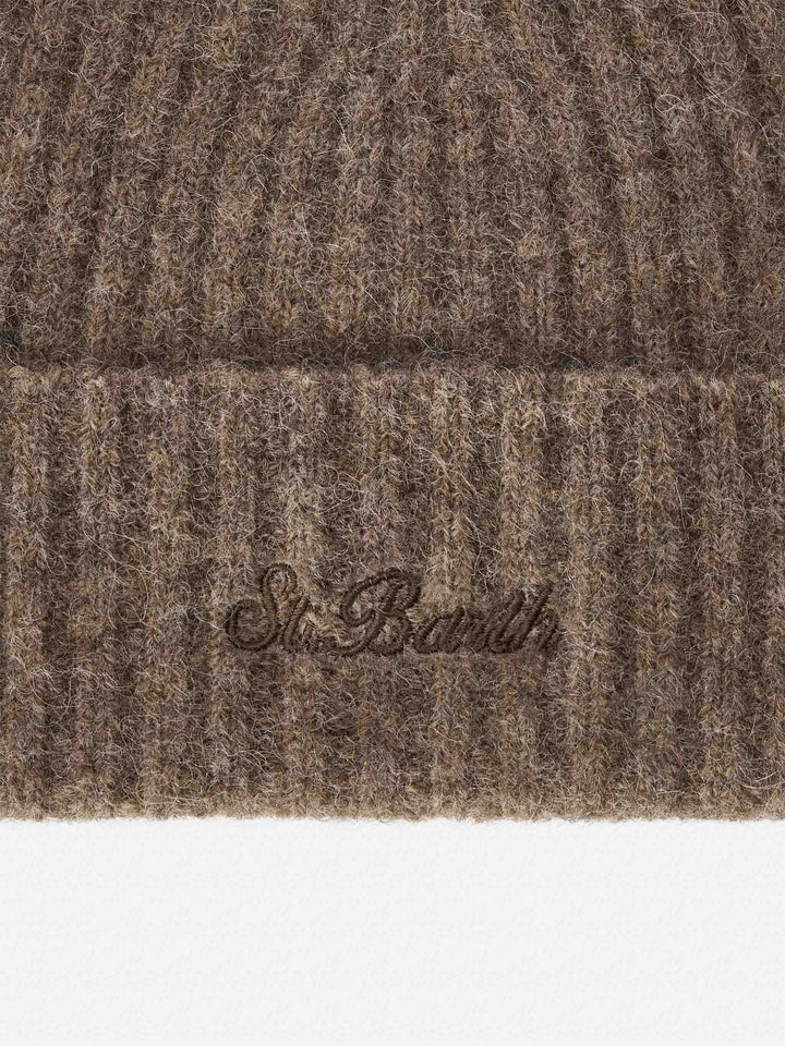 Bonnet Nut Wengen en mélange d’alpaga avec broderie logo 