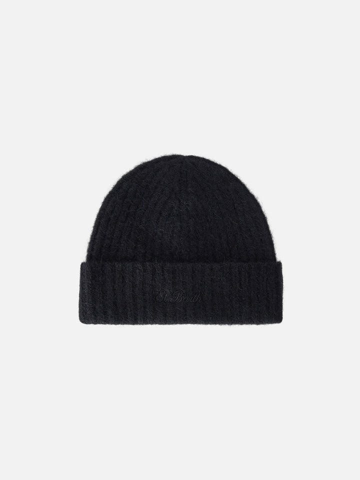 Bonnet Wengen noir en mélange d’alpaga 