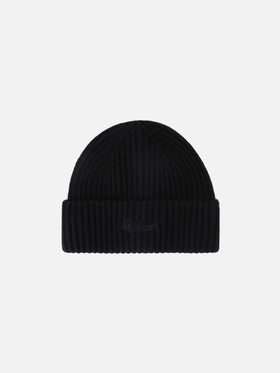 Gorro beanie Wengen de cachemir negro 