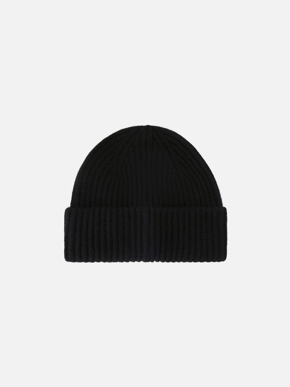 Schwarze Wengen Beanie aus Cashmere mit St. Moritz-Stickerei | Special edition 