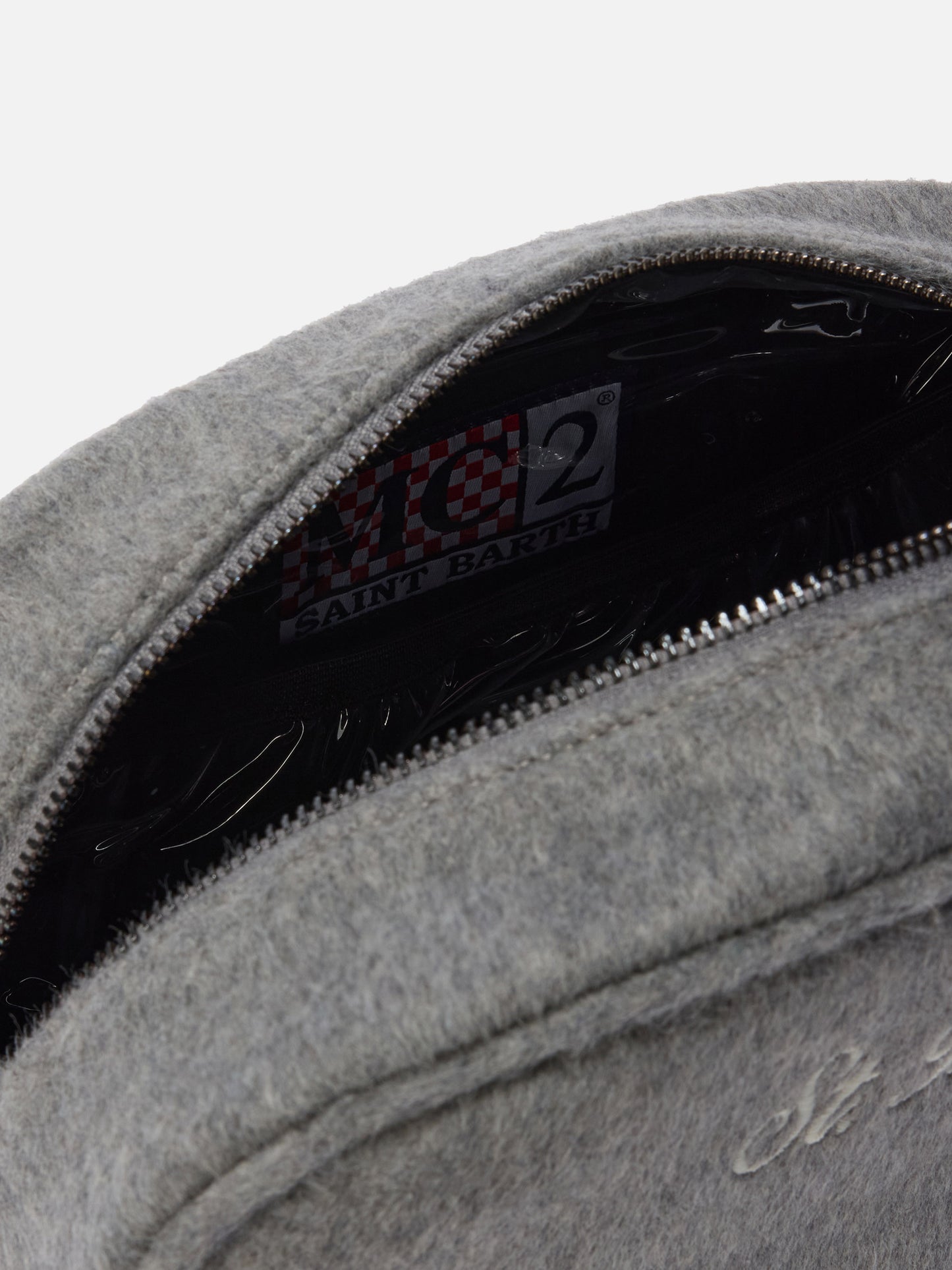 Vanity case Westwood Felt in misto lana grigio