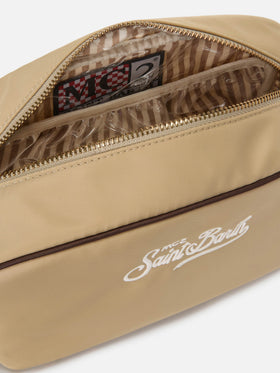 Westwood beige nylon beauty bag