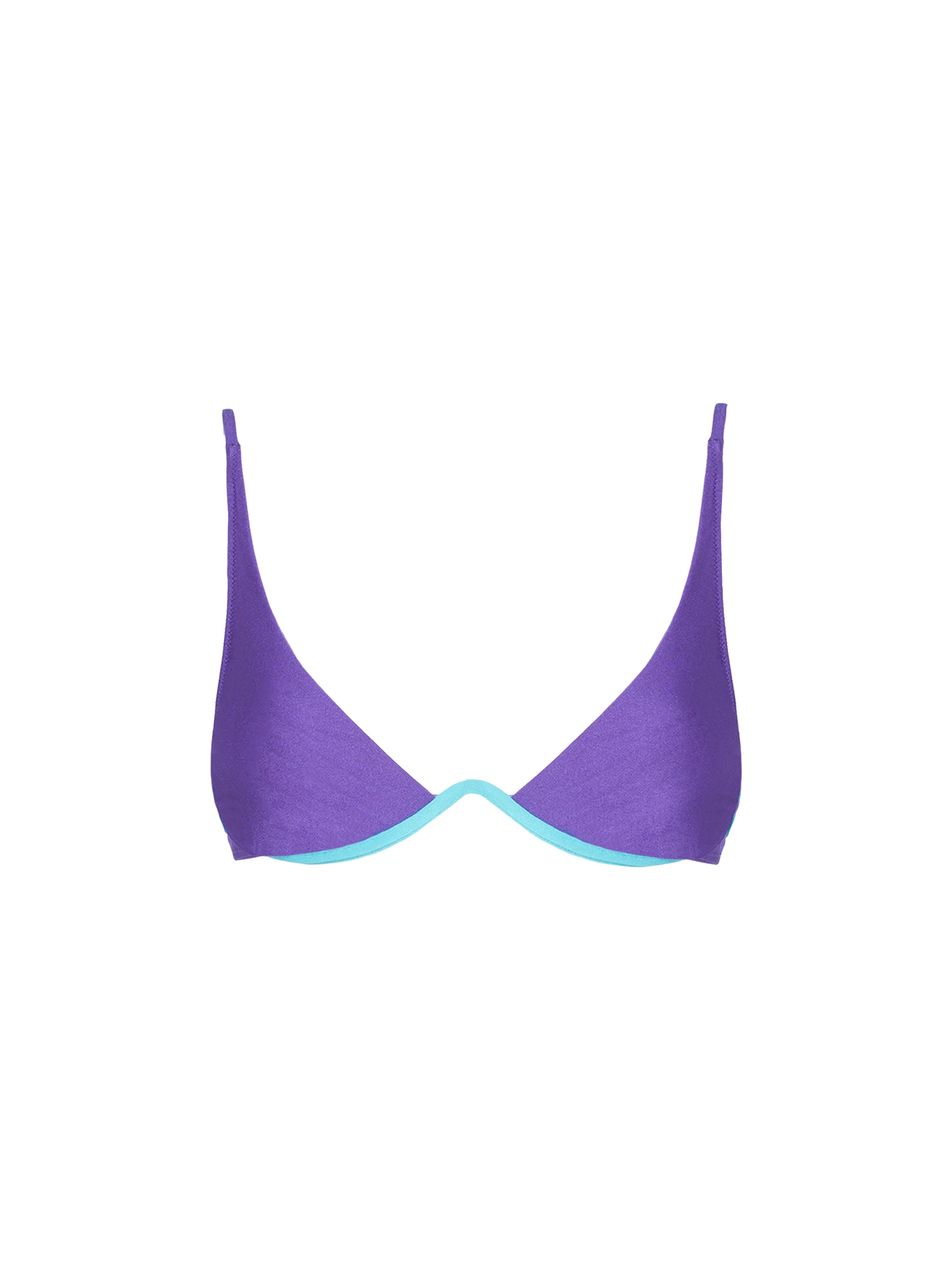 Woman shiny dark V-wired top - MC2 Saint Barth