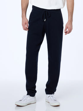 Man knitted blue jogger pants Walton - MC2 Saint Barth