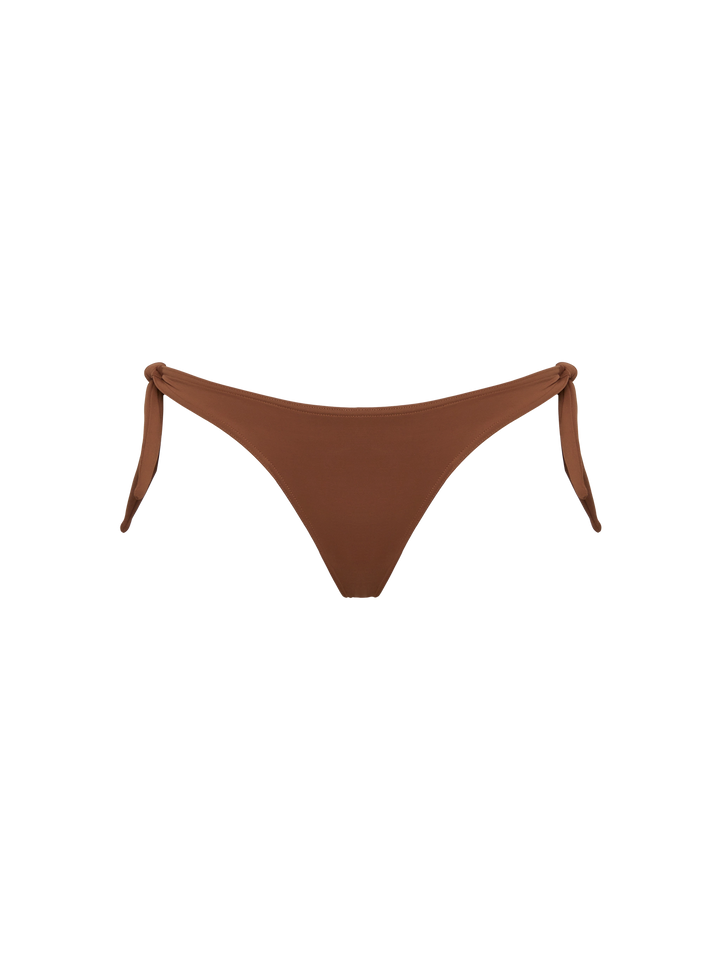 Celestine Yali brown bikini with one-shoulder bralette top and classic briefs - MC2 Saint Barth