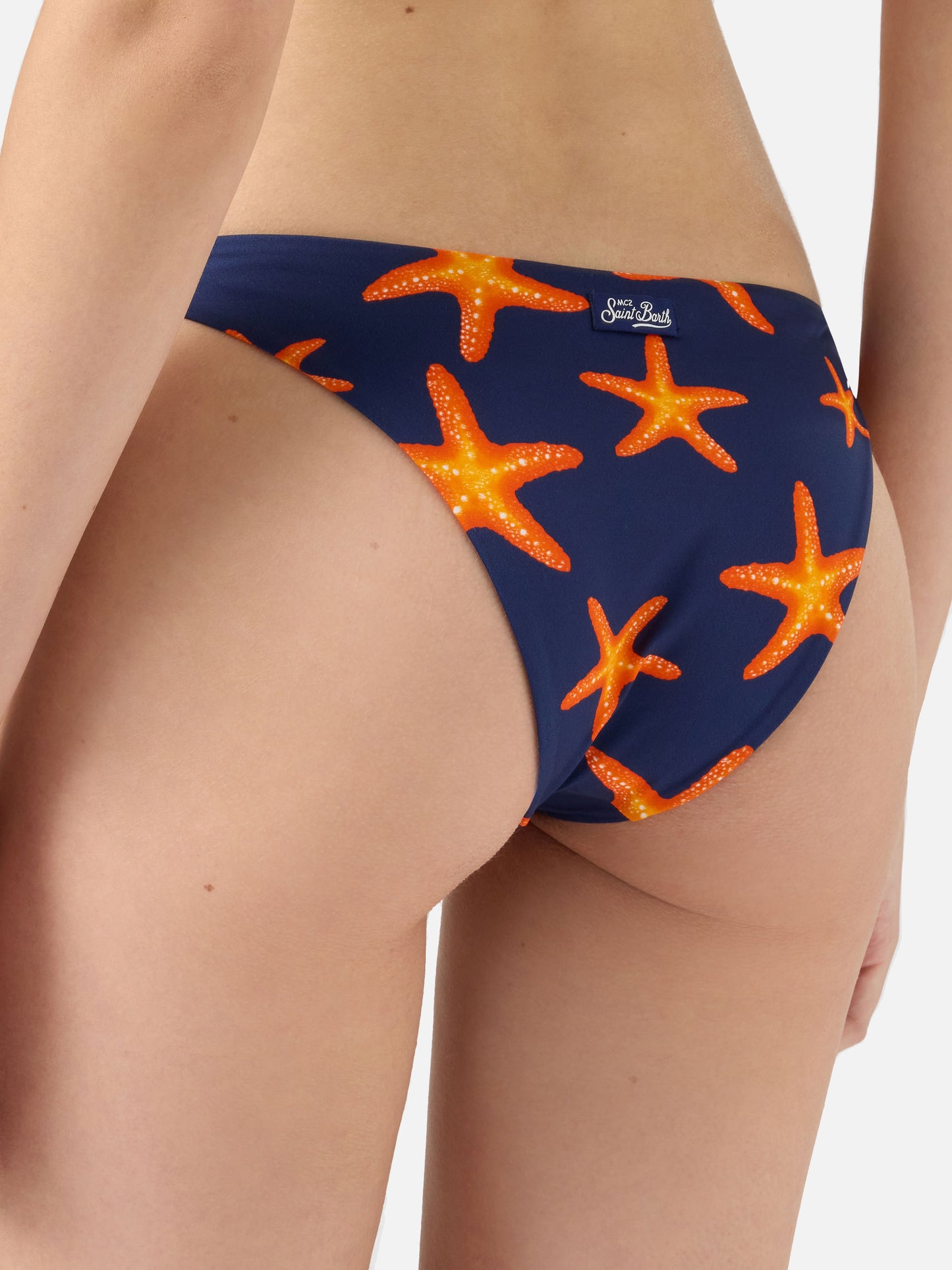 Bikini a fascia Tiarè Yali con stampa stelle marine
