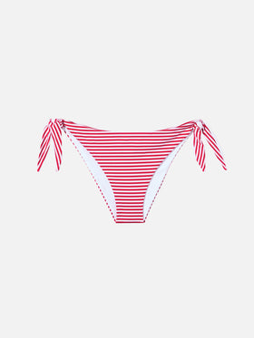 Red striped swim briefs