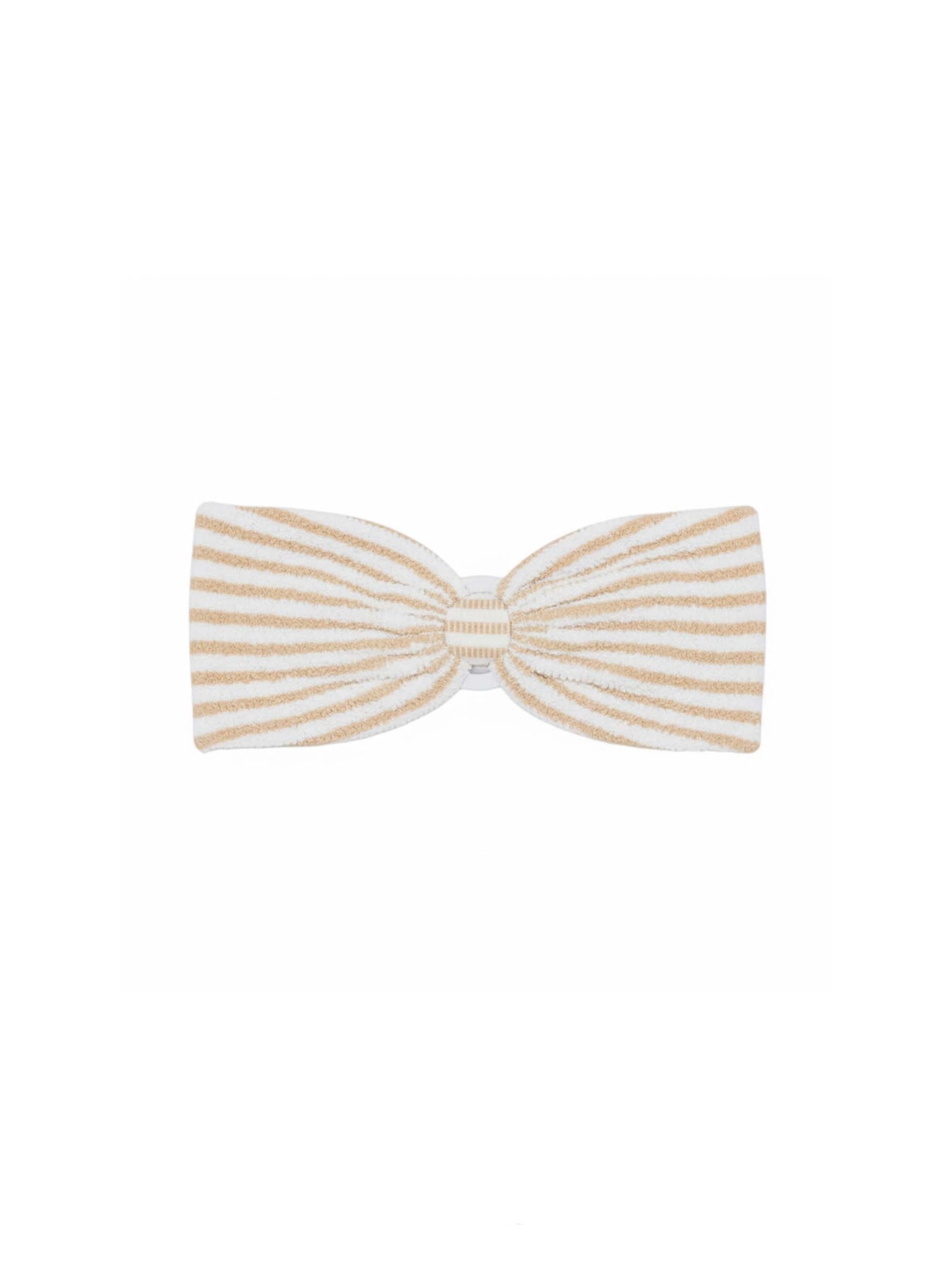 Yulia crinkle bandeau top with striped print